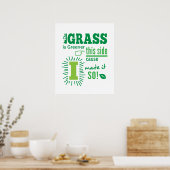 Poster Citation L'herbe est plus verte de ce côté (Cuisine)