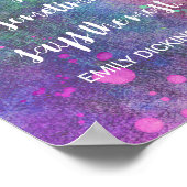 Poster Citation littéraire Emily Dickinson Aquarelle viol (Coin)