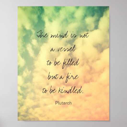 Poster citation littéraire inspirante de Plutarch word ar (Devant)