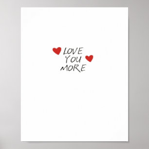 Poster Citation Love You More Design Minimaliste