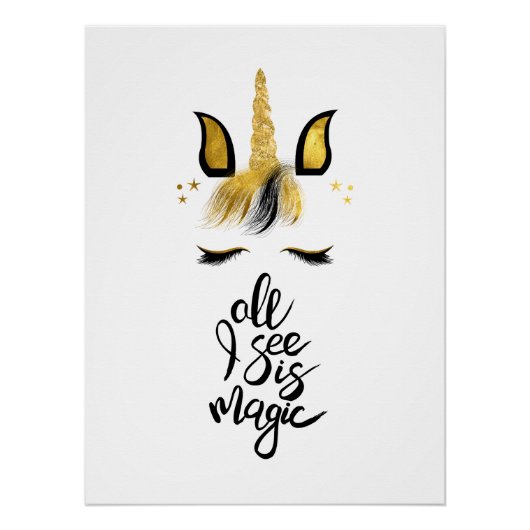 Poster Citation magique Unicorn (Devant)