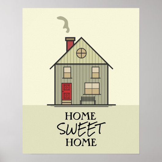 Poster Citation Maison Douce Maison Cute House (Devant)