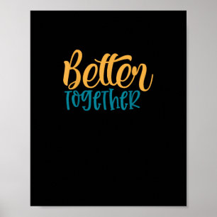 Poster Citation Mieux Ensemble Design Minimaliste Positif