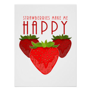 Poster Citation Mignonne sur les Fraises   Fruit Mignon