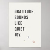 Poster Citation minimale de gratitude, Vie consciente (Devant)