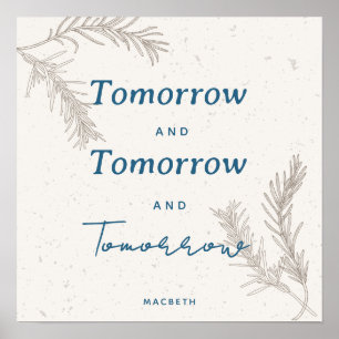 Poster Citation minimaliste vintage moderne Boho Élégant