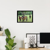 Poster Citation motivante avec des chevaux (Bureau à domicile)