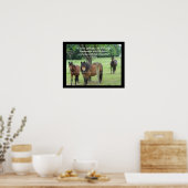 Poster Citation motivante avec des chevaux (Cuisine)