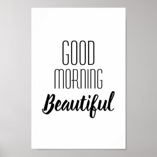 Poster citation motivante de wall art - bonjour