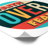 Poster Citation motivante Faith Over Fear (Coin)