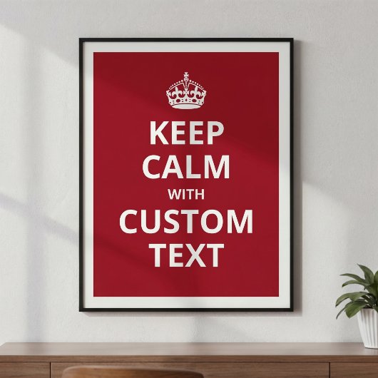 Poster Citation motivante Keep Calm - Bureau drôle
