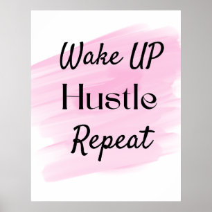 Poster Citation motivante rose blush pour une jolie agita
