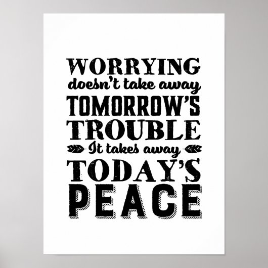 Poster Citation Motivation inquiétante prend fin la paix  (Devant)