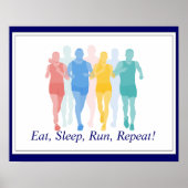 Poster Citation Motivational Runner Run Répéter (Devant)