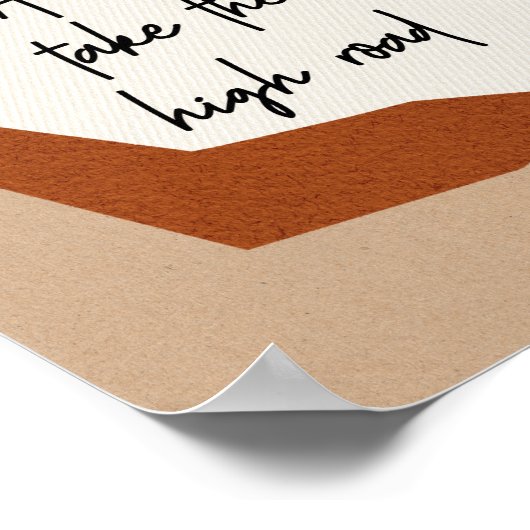 Poster Citation Motivationnelle Abstrait Boho moderne (Coin)