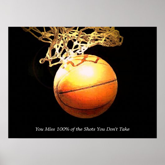 Poster Citation Motivationnelle Basketball Art créatif (Devant)