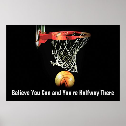 Poster Citation Motivationnelle Basketball Sport Inspirat (Devant)