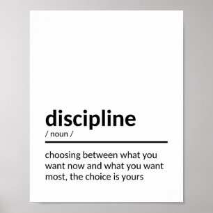 Poster Citation motivationnelle de discipline