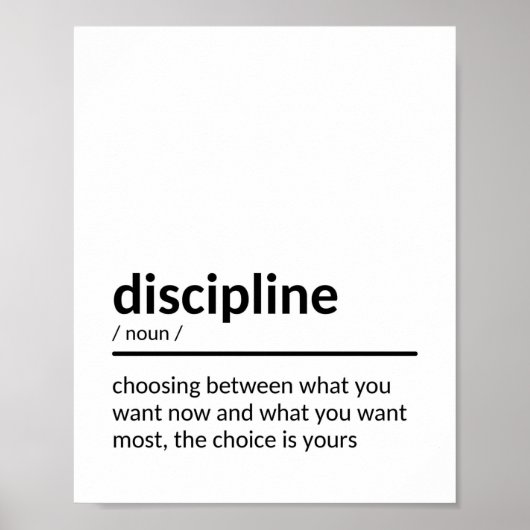 Poster Citation motivationnelle de discipline (Devant)