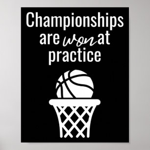 Poster Citation Motivationnelle De Fille De Basketball Ha