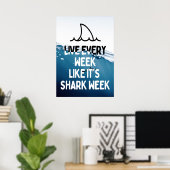 Poster Citation Motivationnelle de la Semaine du requin (Bureau à domicile)