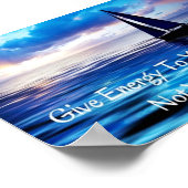 Poster Citation motivationnelle Dreams Voilier Océan (Coin)