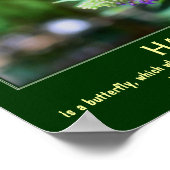 Poster Citation Motivationnelle du papillon de bonheur (Coin)