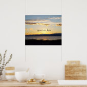 Poster Citation motivationnelle et beau coucher de soleil (Cuisine)