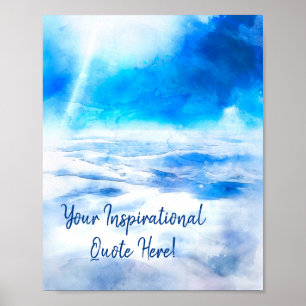 Poster Citation motivationnelle inspirante - Ciel bleu Ci