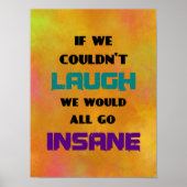 Poster Citation motivationnelle inspirante sur le rire (Devant)