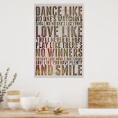 Poster Citation Motivationnelle Inspirationnelle Danse Él (Cuisine)