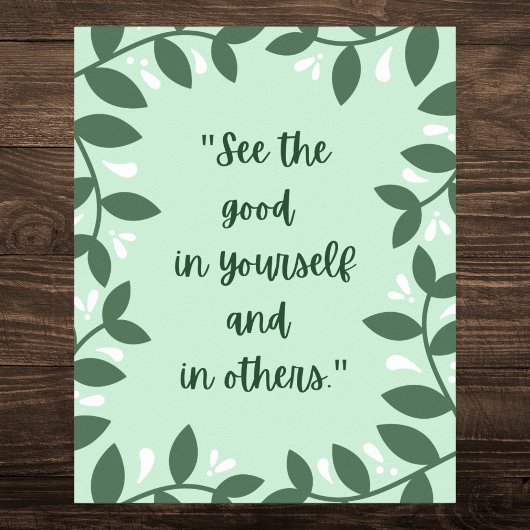 Poster Citation Motivationnelle inspirée par la nature