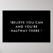 Poster Citation Motivationnelle Minimaliste Moderne (Devant)