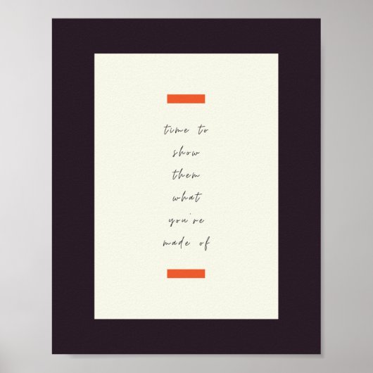 Poster Citation motivationnelle/motivationnelle (Devant)