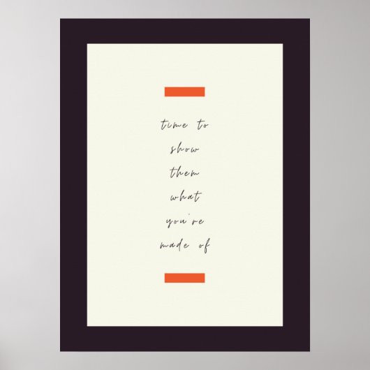 Poster Citation motivationnelle/motivationnelle (Devant)