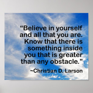 Poster Citation Motivationnelle Ne Cessez Jamais Croire e