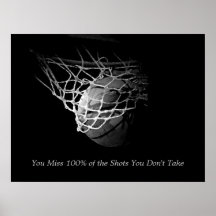 Citation Motivationnelle Noire & Blanc Basketball