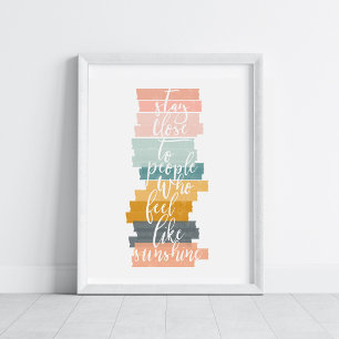 Poster Citation Motivationnelle Pastel Coloris Art