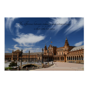 Poster Citation Motivationnelle - Plaza De Espana, Sevill
