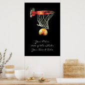 Poster Citation Motivationnelle Pop Art Basketball Imprim (Cuisine)
