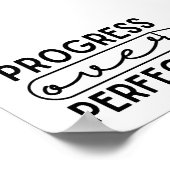 Poster Citation Motivationnelle Progrès sur la perfection (Coin)