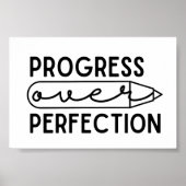 Poster Citation Motivationnelle Progrès sur la perfection (Devant)