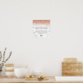 Poster Citation Motivationnelle Rose en marbre doré Boss  (Cuisine)