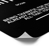Poster Citation Motivationnelle Sur La Gratitude (Coin)