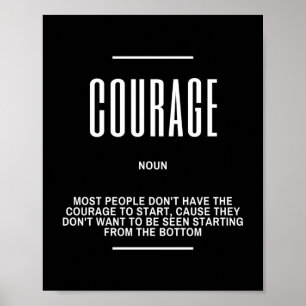 Poster Citation Motivationnelle Sur Le Courage