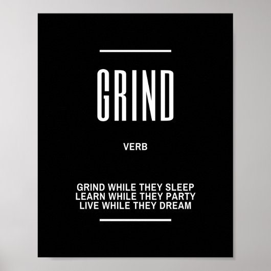 Poster Citation Motivationnelle Sur Le Grinçage (Devant)