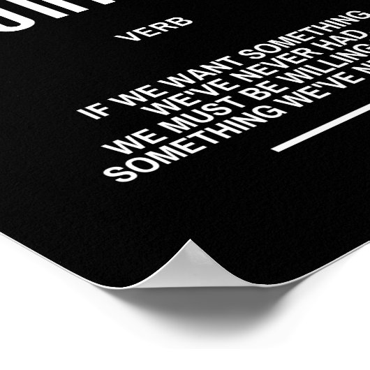 Poster Citation Motivationnelle Sur Le Sacrifice (Coin)