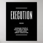 Poster Citation Motivationnelle Sur L'Exécution (Devant)