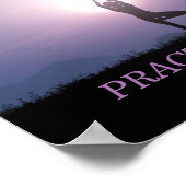 Poster Citation Motivationnelle Yoga Black Purple (Coin)
