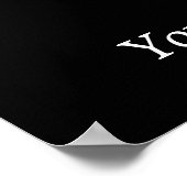 Poster Citation Motivative Basketball noir et blanc (Coin)